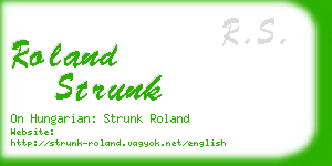 roland strunk business card